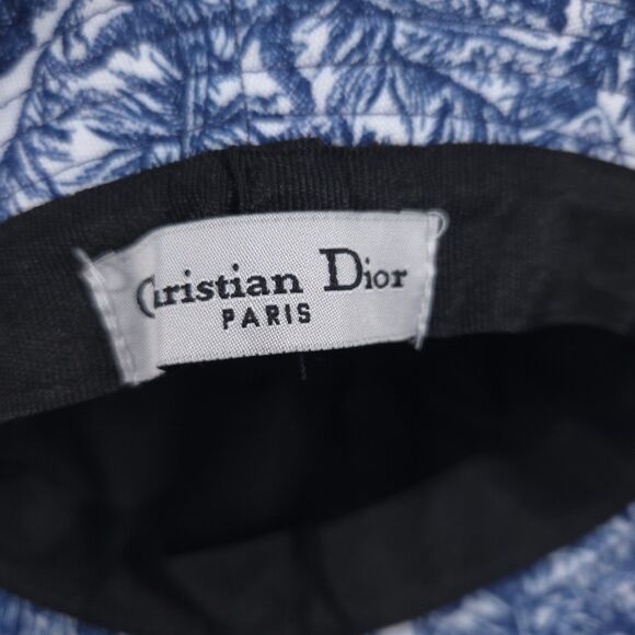 Christian Dior Dioriviera D Bobby Blue White Bucket Hat One Size Women's/Men's - Picture 10 of 10